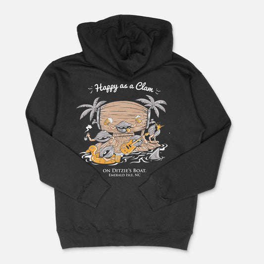 Happy as a Clam Graphic Hoodie